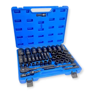 Hitman set di bussole rinforzate 1/2" esagonali, 43 pezzi, con bussole corte e lunghe (9–38 mm) HA-2585