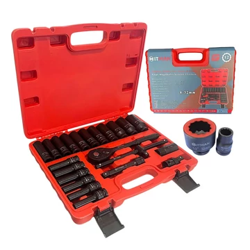 Hitman set di bussole a macchina 1/2", 23 pezzi, profilo a 12 lati (8–32 mm) HA-6844