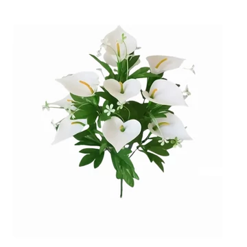Mazzo di Calle Artificiali – 46 cm, Fiore Decorativo Bianco – CU6223917