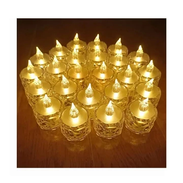 Set di 12 Candele LED Effetto Cristallo – Luce Bianco Caldo – RV50721
