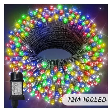 Catena luminosa natalizia a LED – 12 m, 100 LED, multicolore QA3709463-9