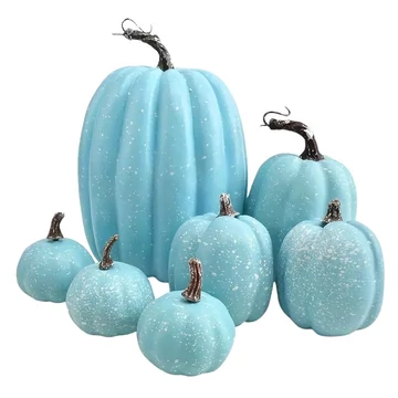 Set di 7 zucche decorative finte – Blu HN104988-4