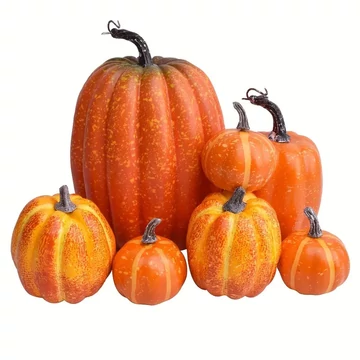 Set di 7 zucche decorative finte – Arancioni HN104988