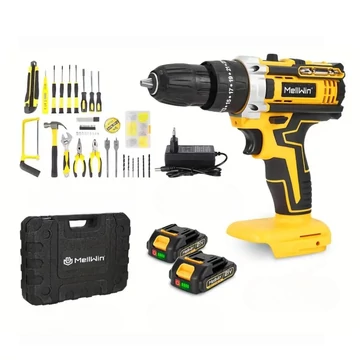 MellWin trapano avvitatore a batteria – 21V, con 2 batterie, 44 accessori e valigetta CE3287149-4