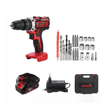 Trapano avvitatore a percussione a batteria – 21V, con 2 batterie, accessori e valigetta CE3287149