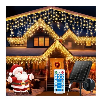 Catena luminosa a ghiaccioli a energia solare – 23,29 m, 780 LED, con telecomando DU359771-3