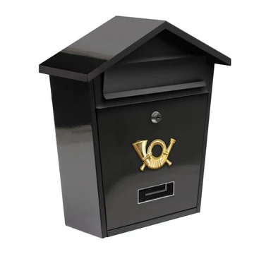 Cassetta postale 380 × 320 × 105 mm — nero metallizzato, con tetto/grondina TO-78580