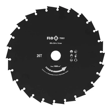 Disco da taglio in acciaio per decespugliatore 250 mm TO-79561