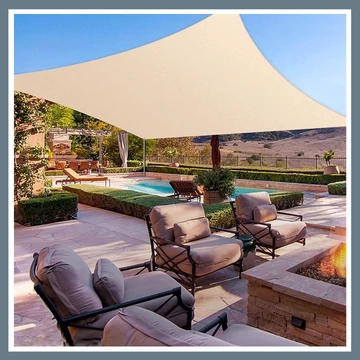 Tenda parasole quadrata 3×3 m, beige 85512