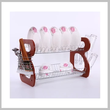 Scolapiatti da Cucina con Piedini in Legno – holm1071