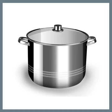 Perfect Home Pentola in acciaio inox 32 cm + coperchio in vetro 19 litri 13973