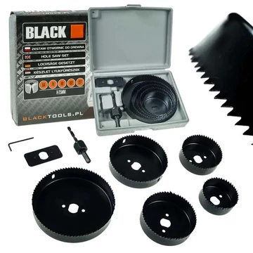 Set di seghe a tazza BLACK, 64-127 mm, 8 pezzi – 21001