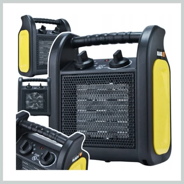 BLACK Pistola termica portatile e ventilatore - 2000 W, nero 55062