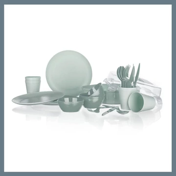 Set da pranzo da campeggio TRAVEL, 26 pezzi, menta 55069531