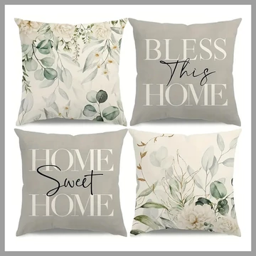 Cuscini decorativi grigi, 4 pezzi, 45 cm x 45 cm 601099860957239