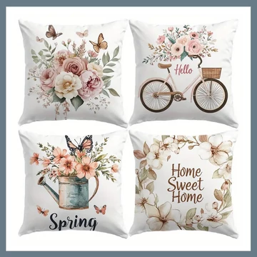4 federe primaverili per cuscini 45x45cm 601100094769050