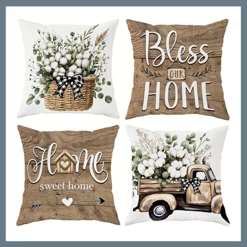 4 pezzi di fodere per cuscini con motivi misti 40x40cm 601100124835446-40
