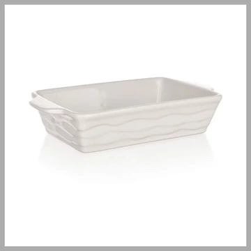 Teglia in ceramica CULINARIA 30x17 cm, bianca, quadrata 60ZF03