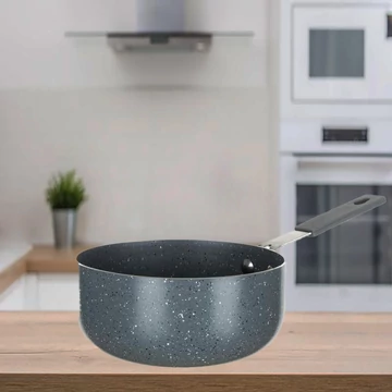 Mini pentola con manico GRANITO Grigio 14x6 cm 40048125