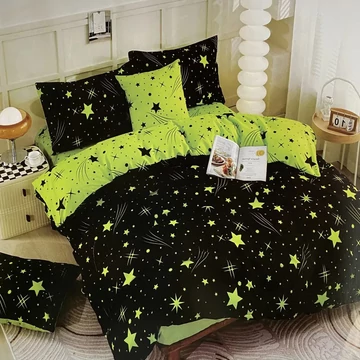 Copriletto 7 pezzi con stelle, marrone e bianco AB107-3