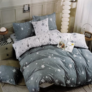 Copriletto 7 pezzi con stelle, marrone e bianco AB107-5