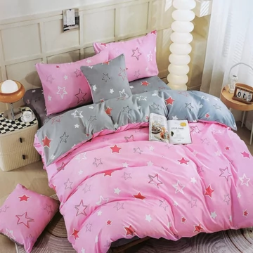 Copriletto 7 pezzi con stelle, marrone e bianco AB107-6