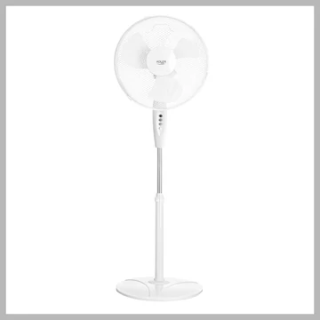 Ventilatore a piantana Adler - 40 cm, 90 W, bianco - AD7323w