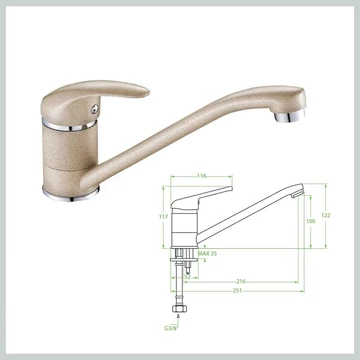 IGA Rubinetto per lavello da appoggio, beige BGG_460D