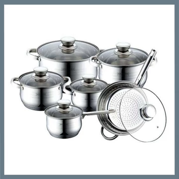 Set di 12 pentole in acciaio inossidabile Bachmayer BM-1209