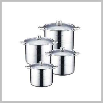 Bachmayer Set di pentole in acciaio inox da 8 pezzi BM15171