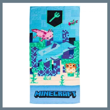 Minecraft Trident telo da bagno, telo mare 70x140cm CBX2410254MC