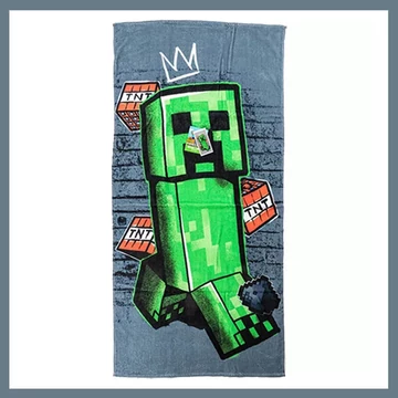 Minecraft Metro Art Creeper telo da bagno, telo mare 70x140cm CBX2422454MC
