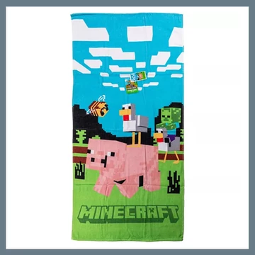Minecraft Piggy Ride telo da bagno, telo mare 70 x 140 cm CBX24420254MC