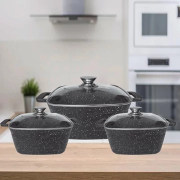 Cheffinger CF-SQC01 Set di 6 contenitori quadrati