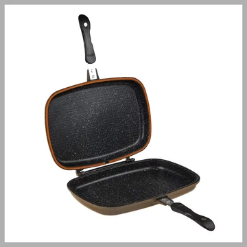 Padella doppia con rivestimento in marmo, 28 cm DADG28