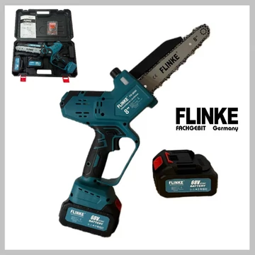 Motosega elettrica a batteria FLINKE FK-8040 – 68V con lubrificazione automatica e display LCD (2 batterie incluse)