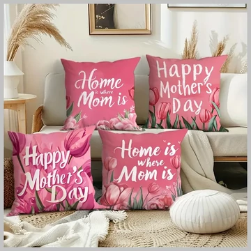 Festa della mamma copricuscino decorativo 4 pezzi con cerniera 40 x 40 cm GC1133003