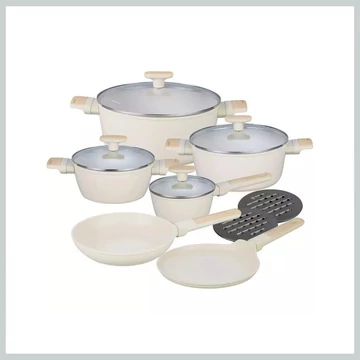 Set di pentole Klausberg da 12 pezzi KB-7833 bianco-bianco