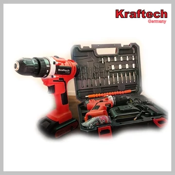 Trapano e avvitatore Kraftech 98 pezzi con 2 batterie KTCDD21LD