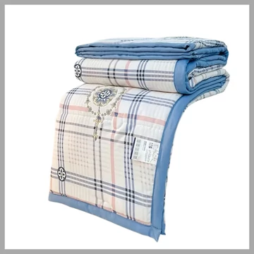 Coperta estiva a quadri – stile Quingya, motivo floreale, 180 x 220 cm LC1219602-b