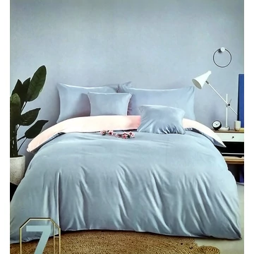 LUNA Set di biancheria da letto monocolore 7 pezzi - azzurro