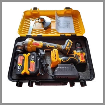 Set di utensili MUSTANG STAR smerigliatrice angolare e avvitatore 2 batterie 48 V MS-2X48V