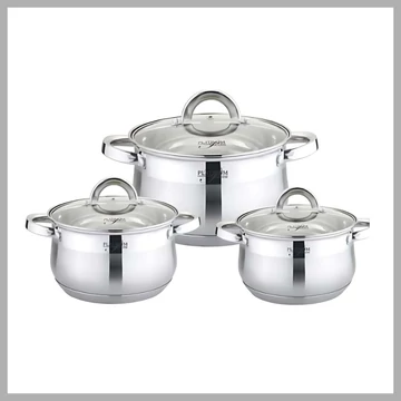 Set di pentole in acciaio inossidabile - 6 pezzi, PL-10012-2