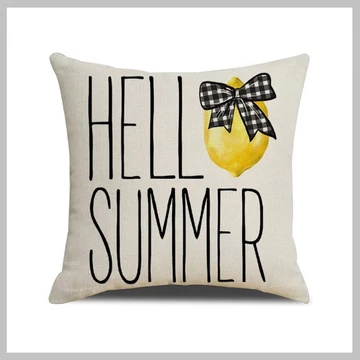 Hello Summer federa per cuscino lemon 45 x 45 cm POD160
