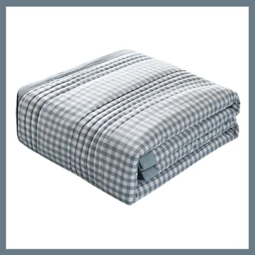 Morbida e traspirante coperta estiva 203 x 229 cm – grigia a rete PW68406-8