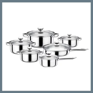 Set di pentole in acciaio inossidabile Stahlman, 12 pezzi ST-401