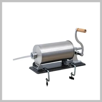 Insaccatrice manuale orizzontale Vanessa, 5 kg, acciaio inox, 4 imbuti