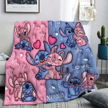 Coperta in poliestere con motivi a cuori 100x150 cm YT1291444