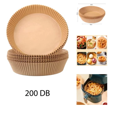Carta da forno per friggitrice ad aria 200 pezzi (4x50)