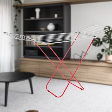 Stendibiancheria VETRO-PLUS ECONOMY 16 m bianco-rosso – 01501016